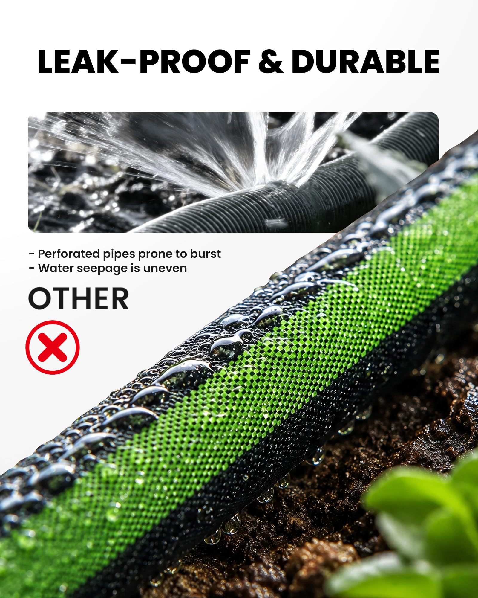RAINPOINT 25FT Flat Soaker Hose packaging