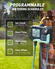 RAINPOINT 3 Zone Water Timer mounted on a faucet
