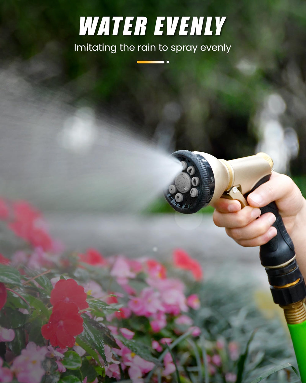RAINPOINT Garden Hose Nozzle being used to wash a car
