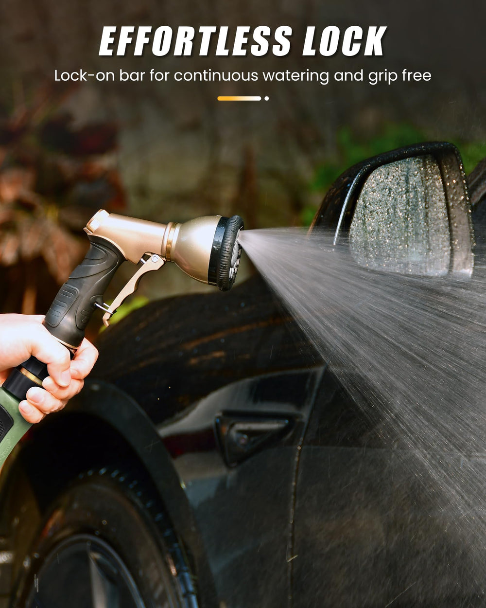 RAINPOINT Garden Hose Nozzle demonstrating leak-proof design