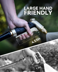 RAINPOINT Garden Hose Nozzle with ergonomic grip