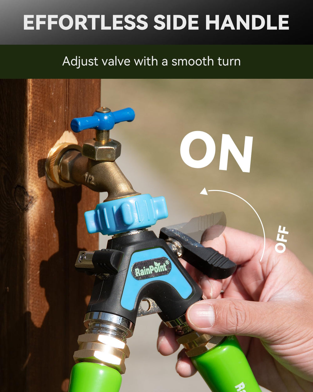 RAINPOINT Garden Hose Splitter with connected hoses