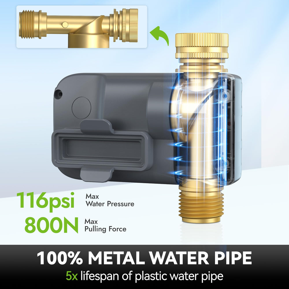 RAINPOINT hose timer showing manual watering mode