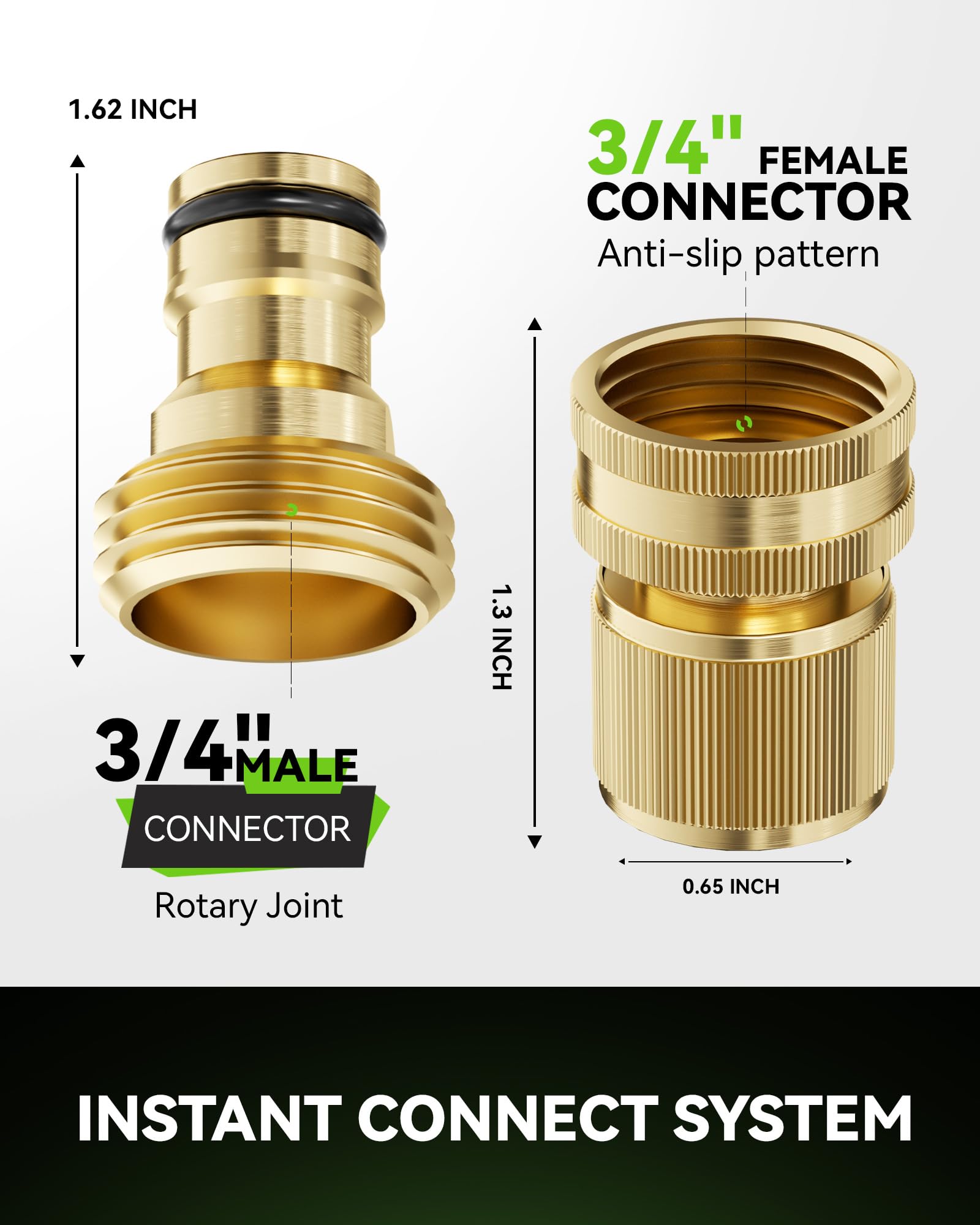 RAINPOINT Quick Connect Hose Fittings packaging with clear product details