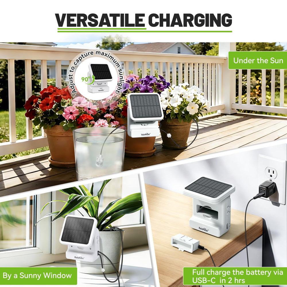 RAINPOINT Smart WiFi Solar Pump in use outdoors