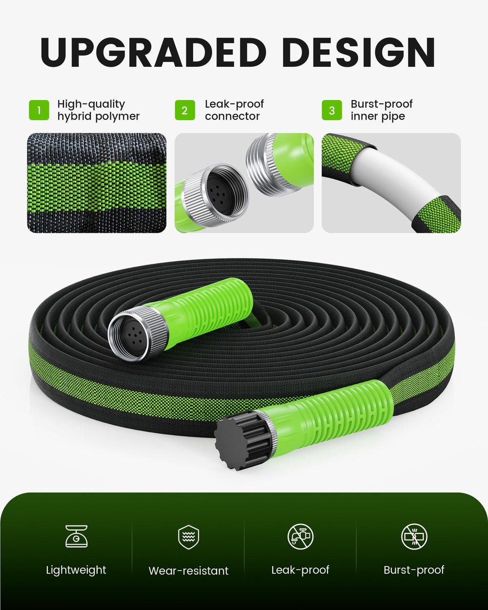 RAINPOINT soaker hose laid flat in a garden