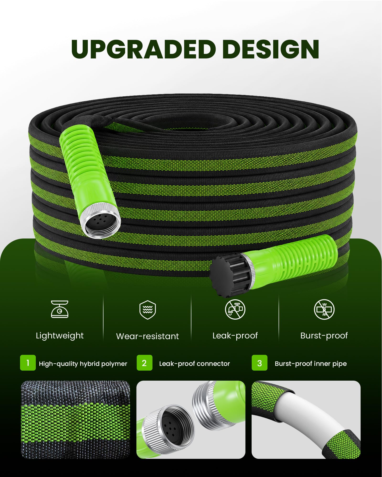 RAINPOINT soaker hose laid in a garden bed