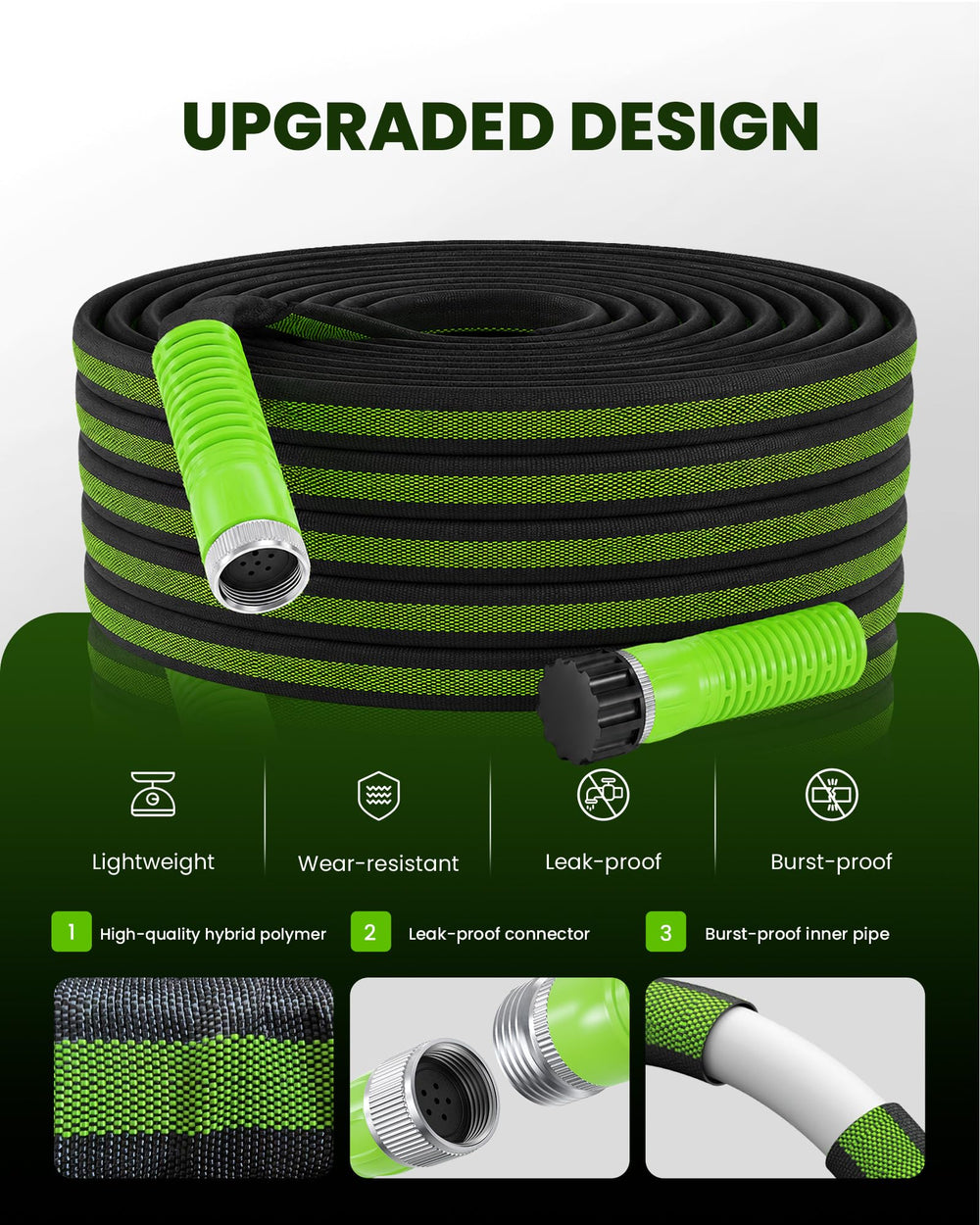 RAINPOINT soaker hose laid in a garden bed