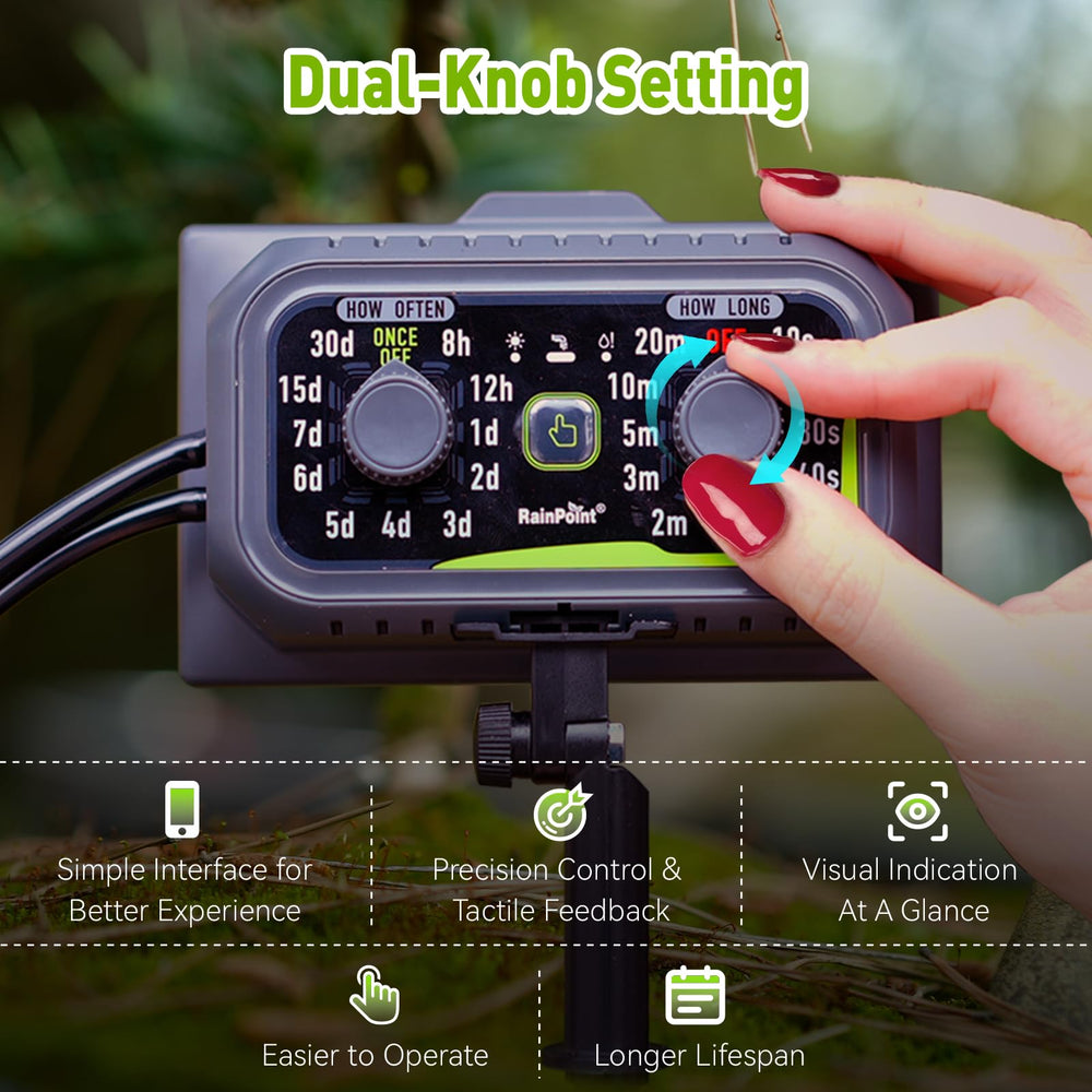 RAINPOINT Solar Automatic Plant Waterer in garden