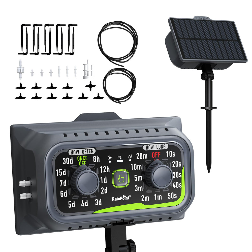 RAINPOINT Solar Automatic Plant Waterer Kit front view