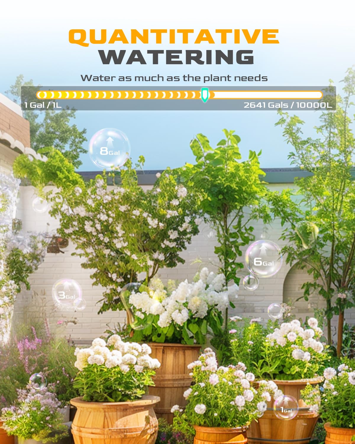 RAINPOINT Water Timer connected to a garden faucet