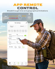 RAINPOINT Water Timer displayed outdoors with garden hose