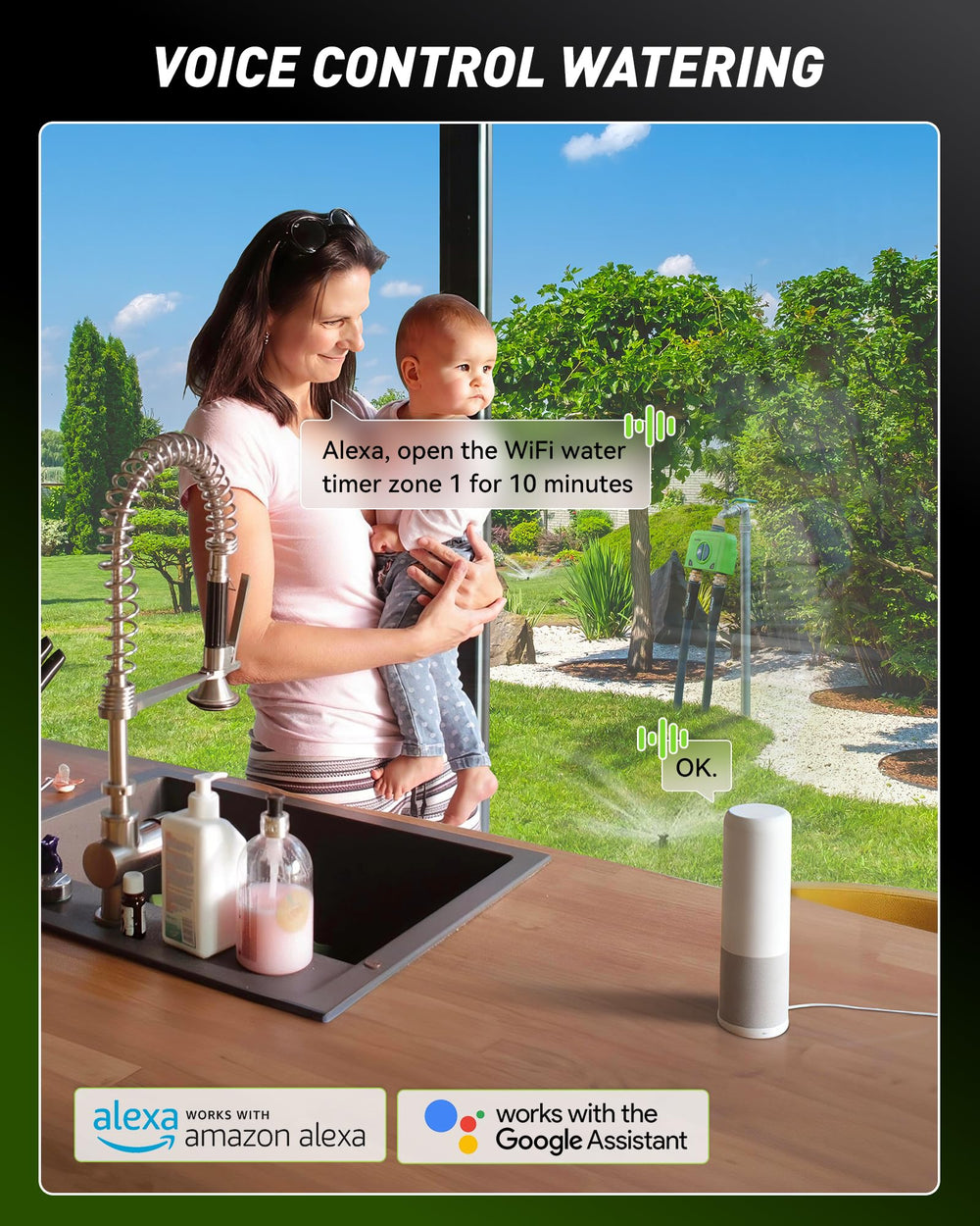 RAINPOINT WiFi Water Timer with accessories and user manual