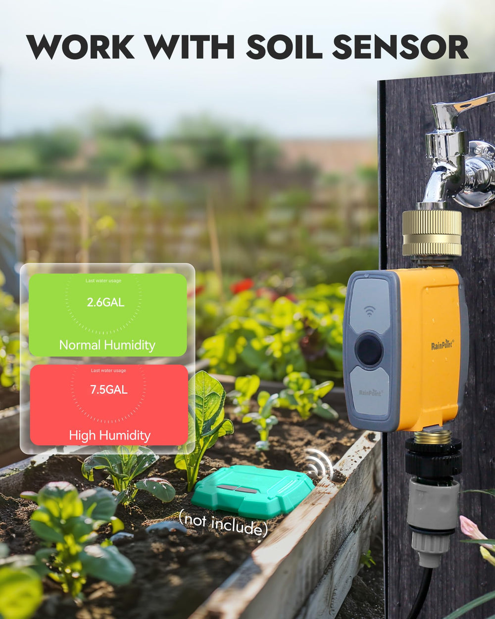 RAINPOINT WiFi Water Timer with customizable schedule options
