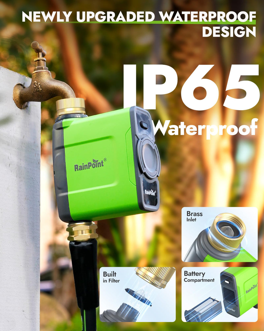 RAINPOINT WiFi Water Timer with packaging