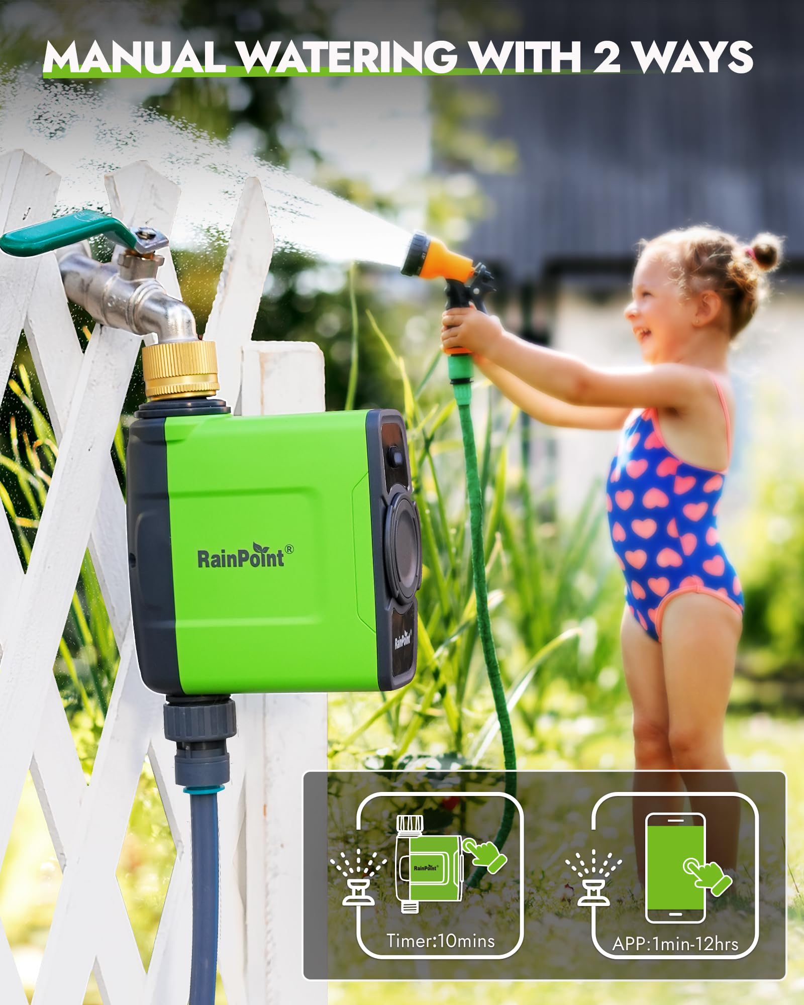 RAINPOINT WiFi Water Timer with packaging details