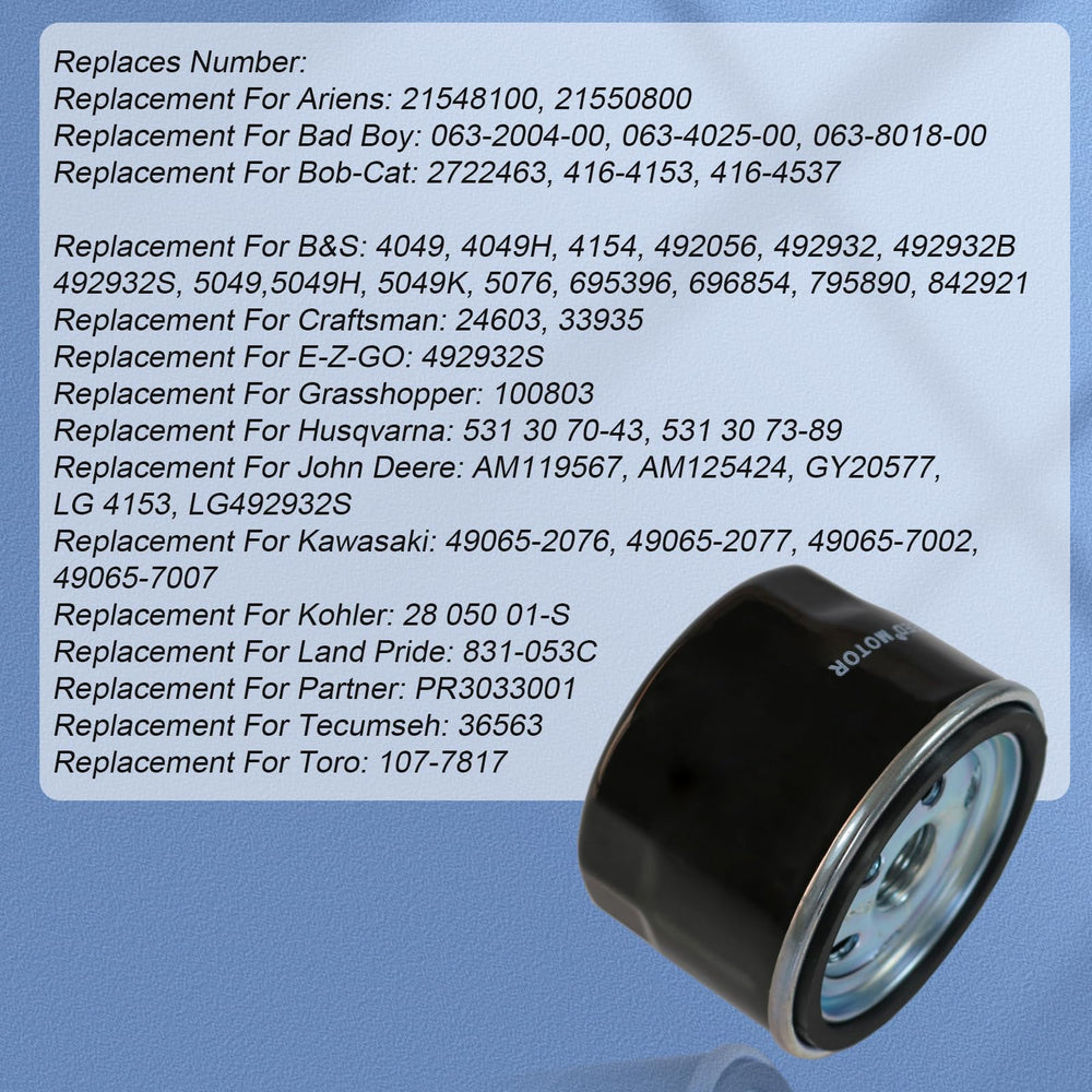 RALBDX Oil Filter 492932 specifications