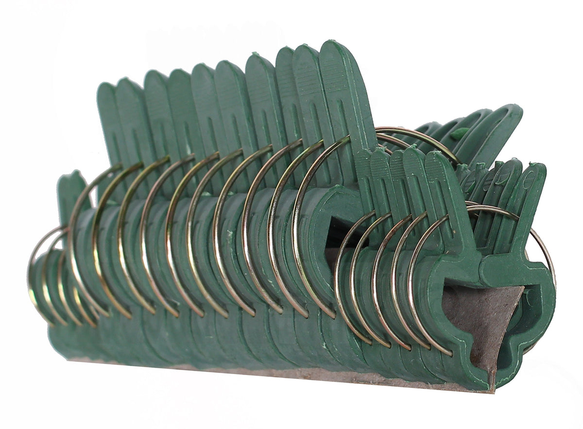 RamPro 20 Piece Green Plant Support Clips front view