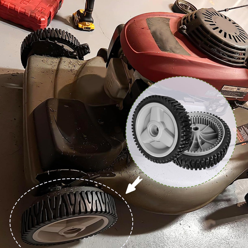 ranwin Front Drive Wheels for HU Mower, comparison with old wheel