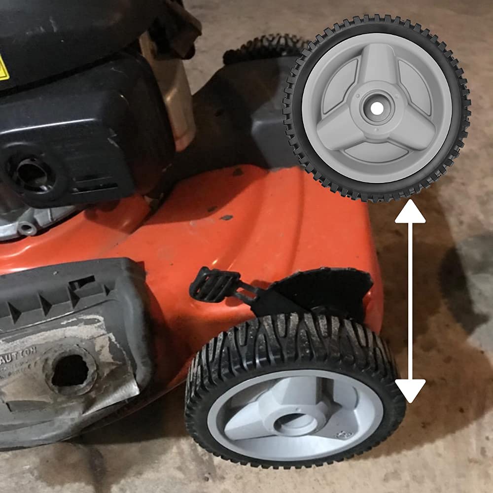 ranwin Front Drive Wheels for HU Mower, dimensions displayed