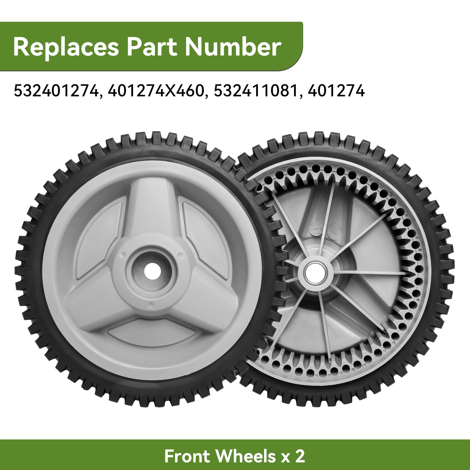 ranwin Front Drive Wheels for lawn mower, back view