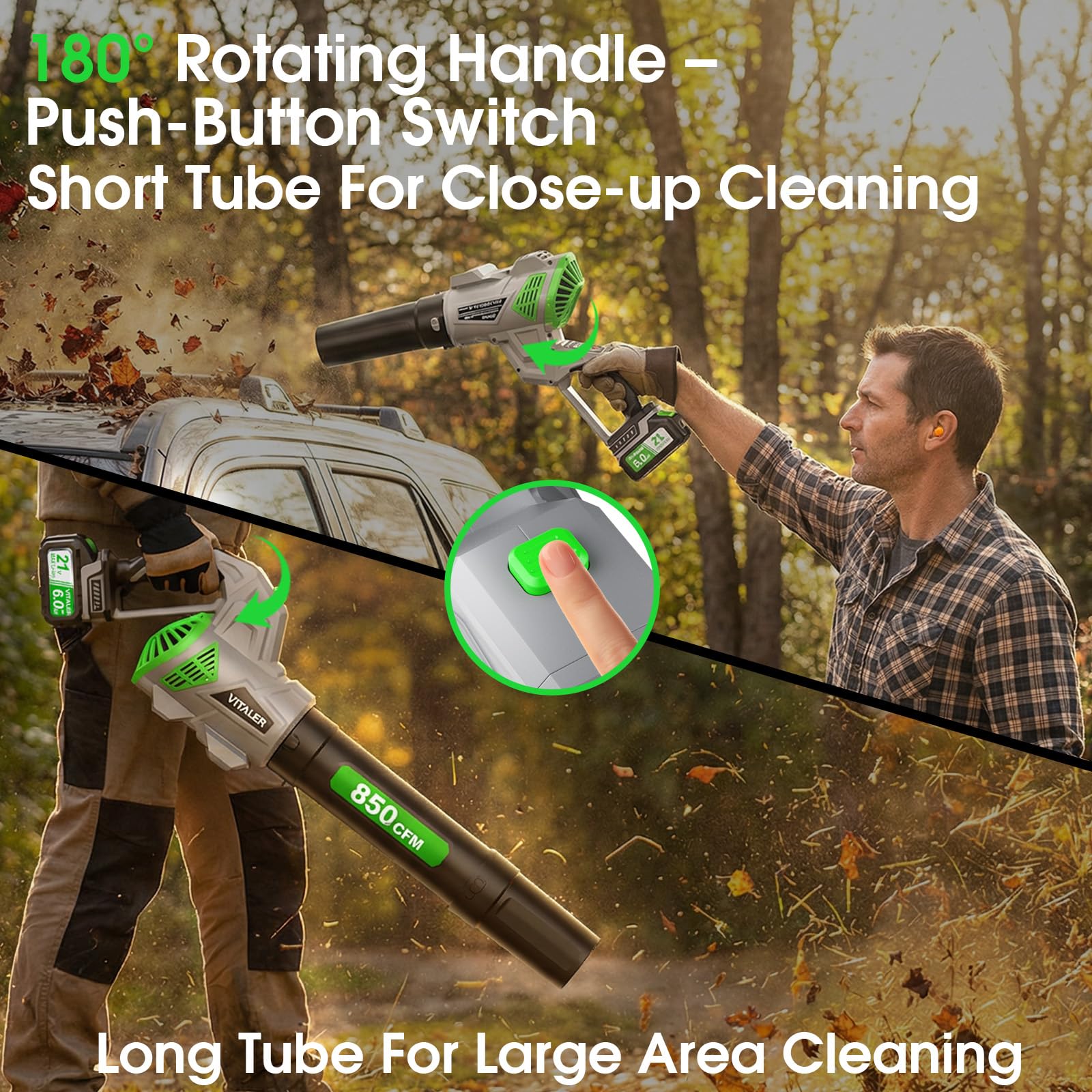 Rapid charger for Vitaler Leaf Blower batteries
