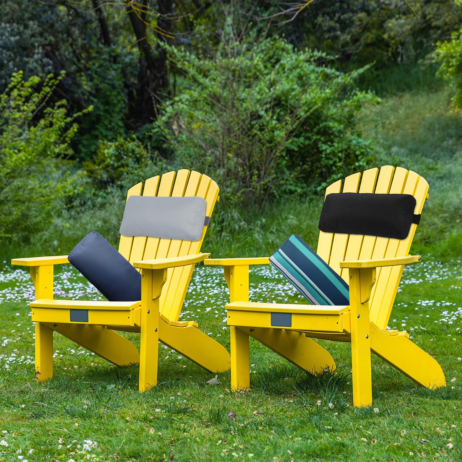 Rasugarlary outdoor pillows displayed together
