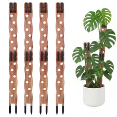 RAWILL Wooden Extendable Plant Trellis, 4 Sets, Cedar Wood