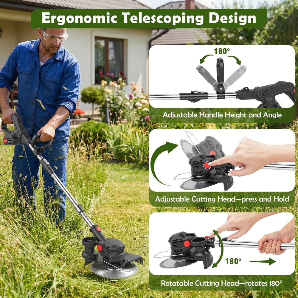 RAXONE Cordless String Trimmer in garden