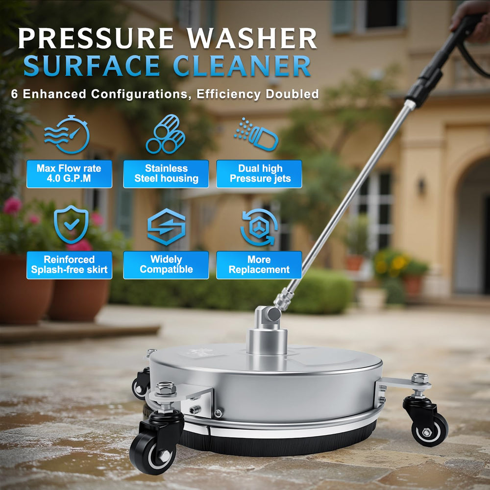 RAYNEL 14" Surface Cleaner showing dual spinning nozzles