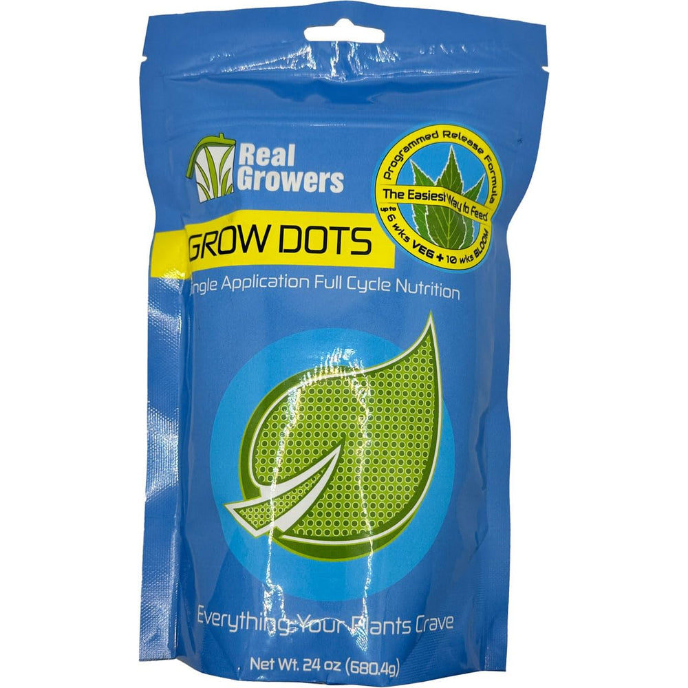 Real Growers Grow Dots Classic 24oz front view with packaging