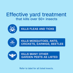 Rear view of ADAMS Plus Flea and Tick Yard Spray bottle