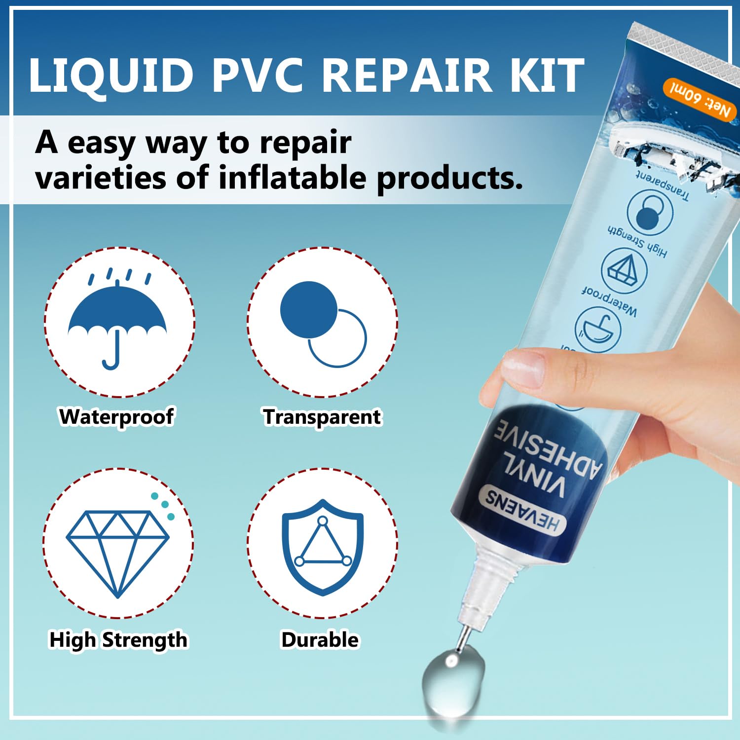 Rectangular and round patches included in HEVAENS kit