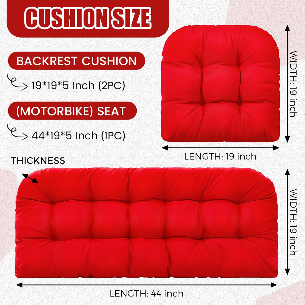 Rectangular sofa cushion from Barydat measuring 19 x 44 inches