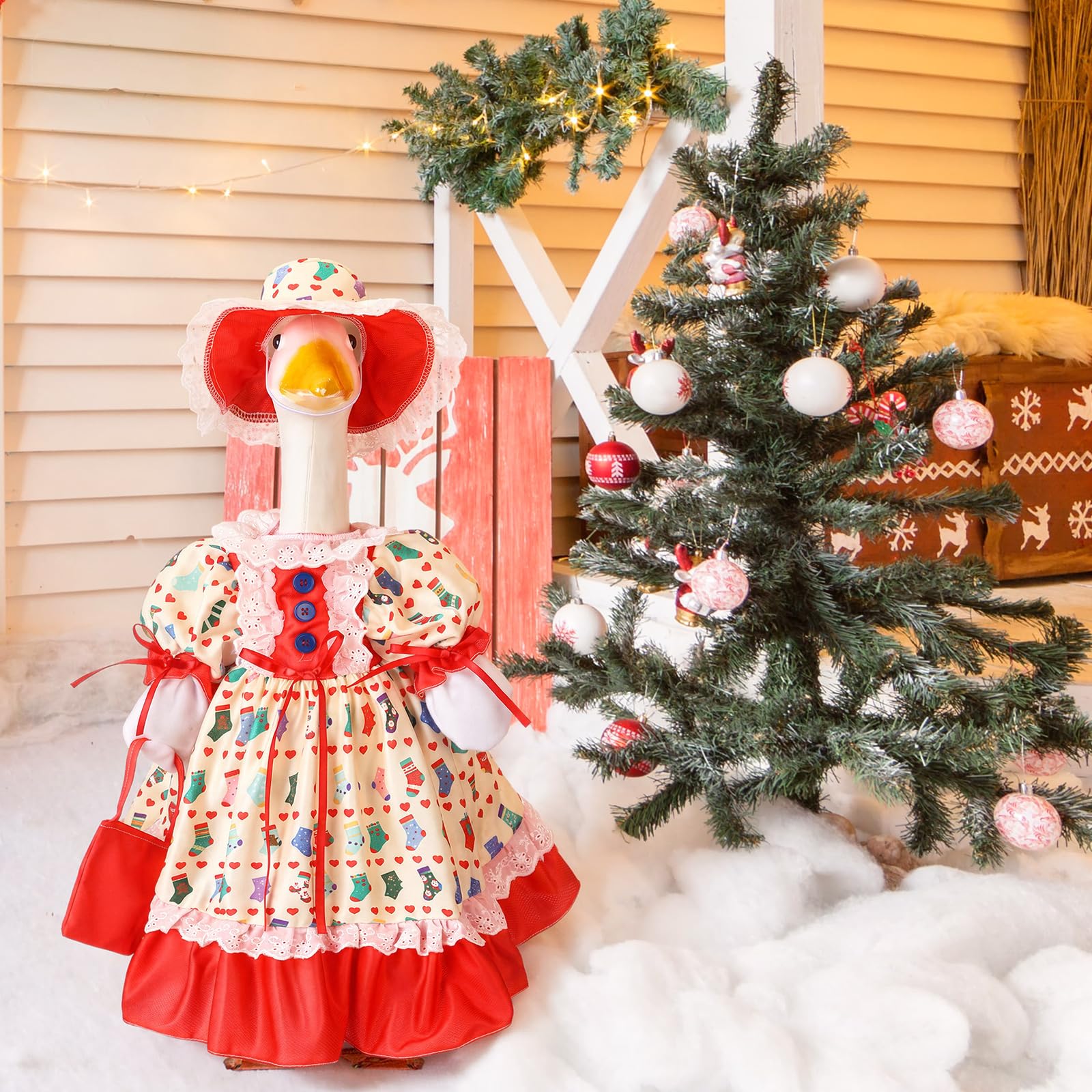 Red handbag accessory of the Suzile Christmas Goose Outfit