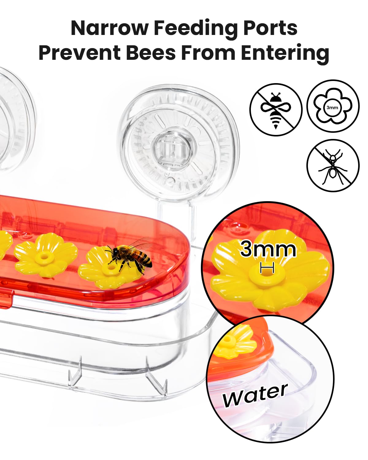 Redboat 2 Pack Window Hummingbird Feeder packaging