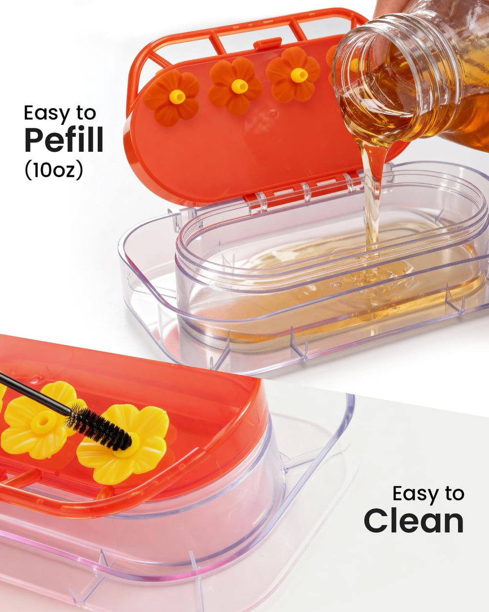 Redboat window feeder showcasing easy fill reservoir