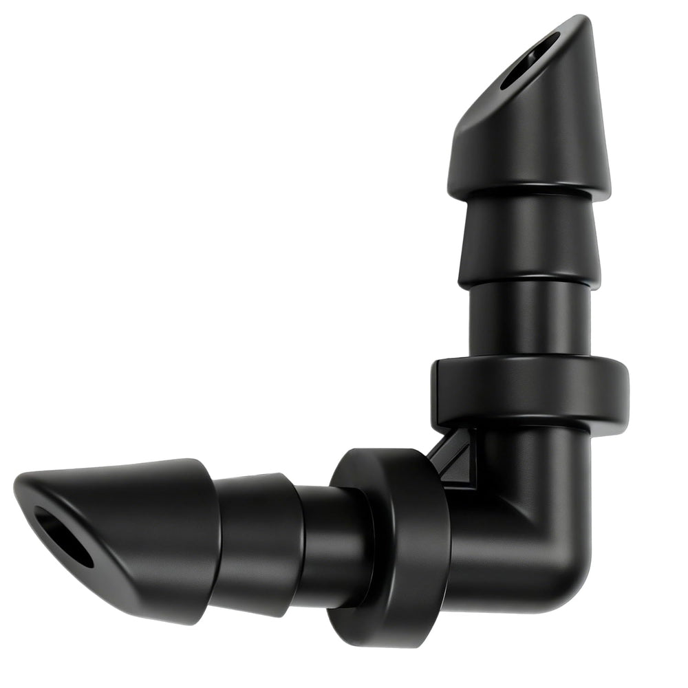 RedChili 1/4 inch barbed elbow fitting front view