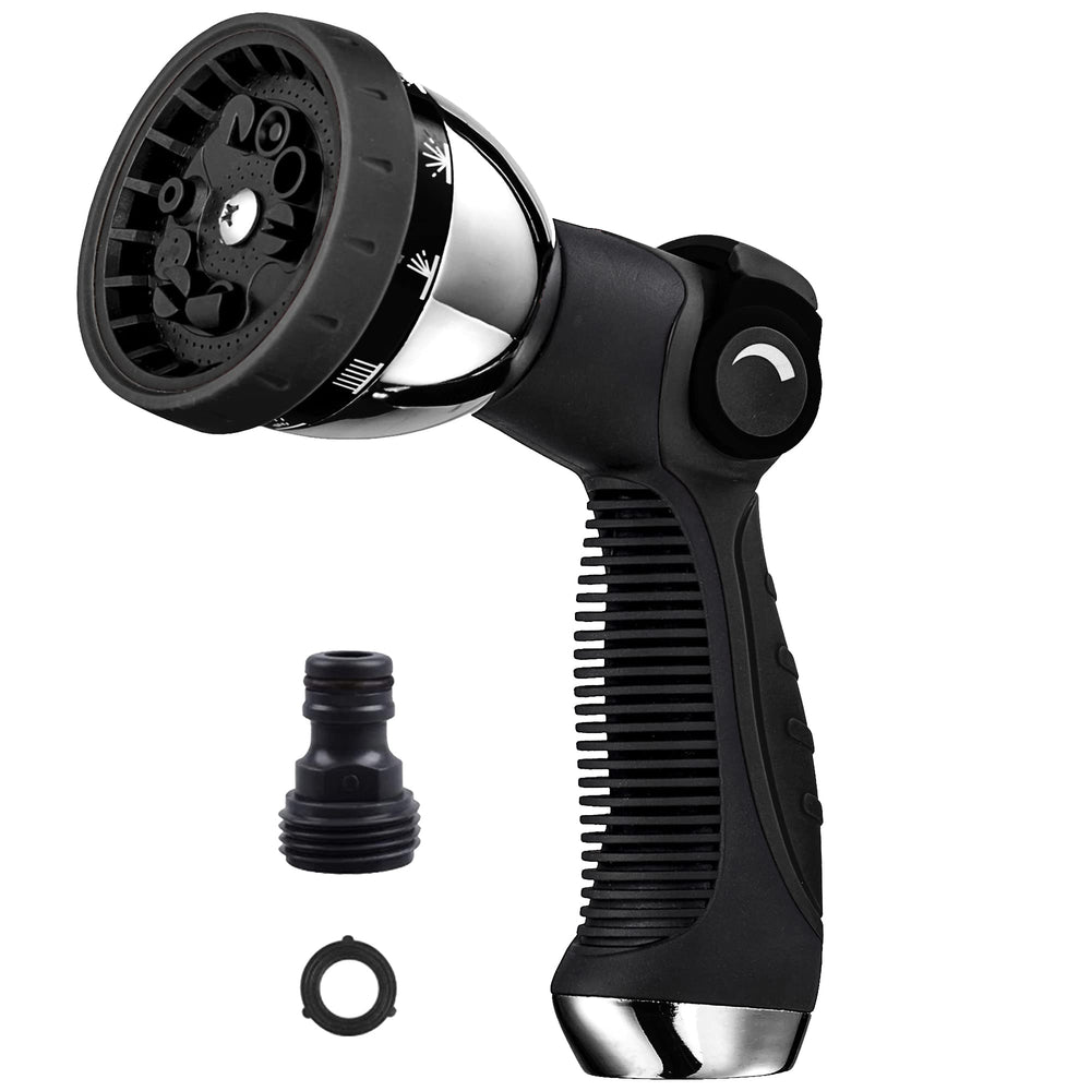 REDESS Garden Hose Nozzle front view with adjustable spray patterns