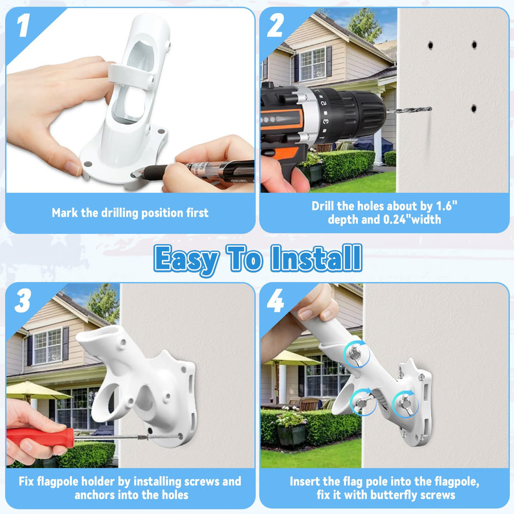 REERON flag pole holder showcasing 45-degree angle