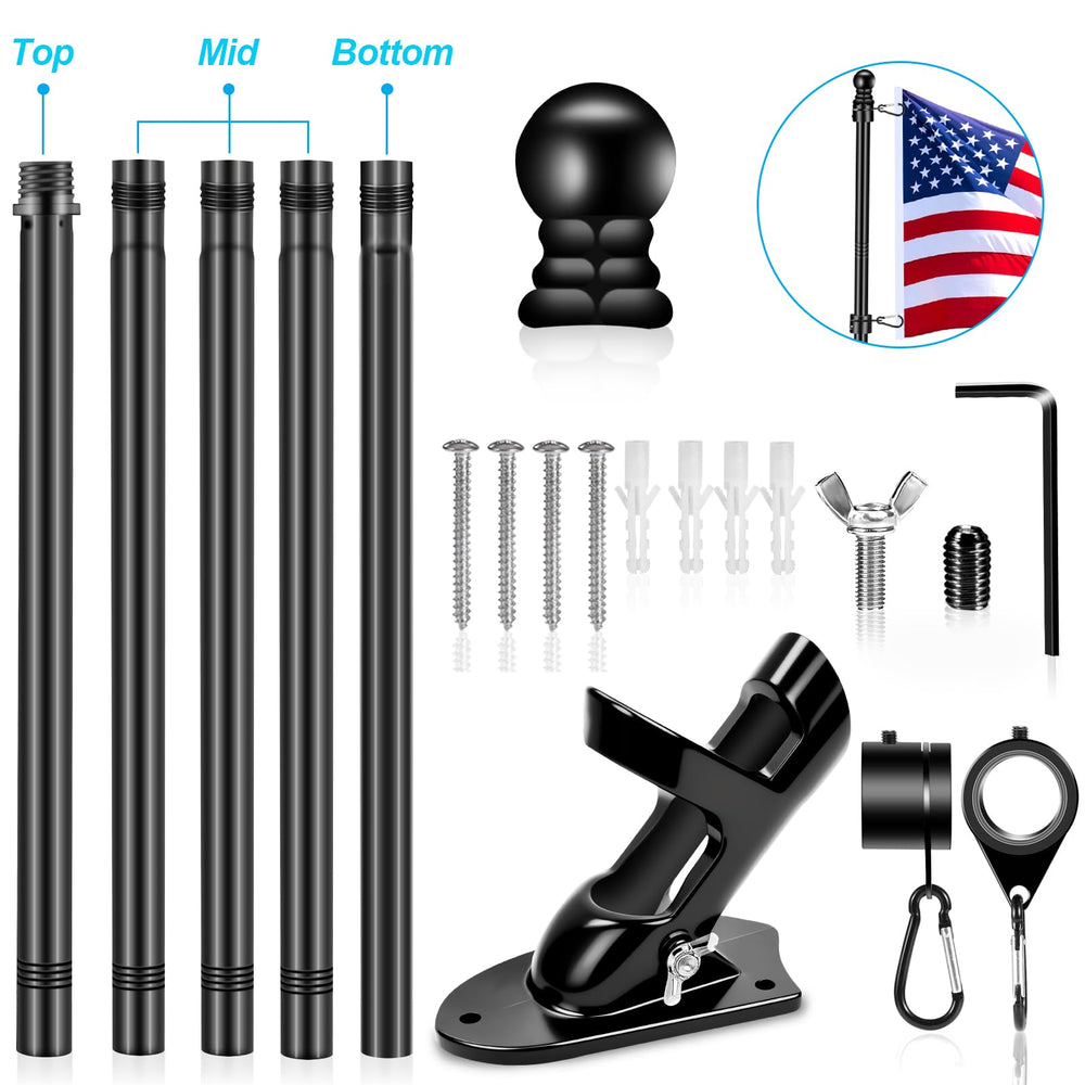 REERON stainless steel flag pole with adjustable sections