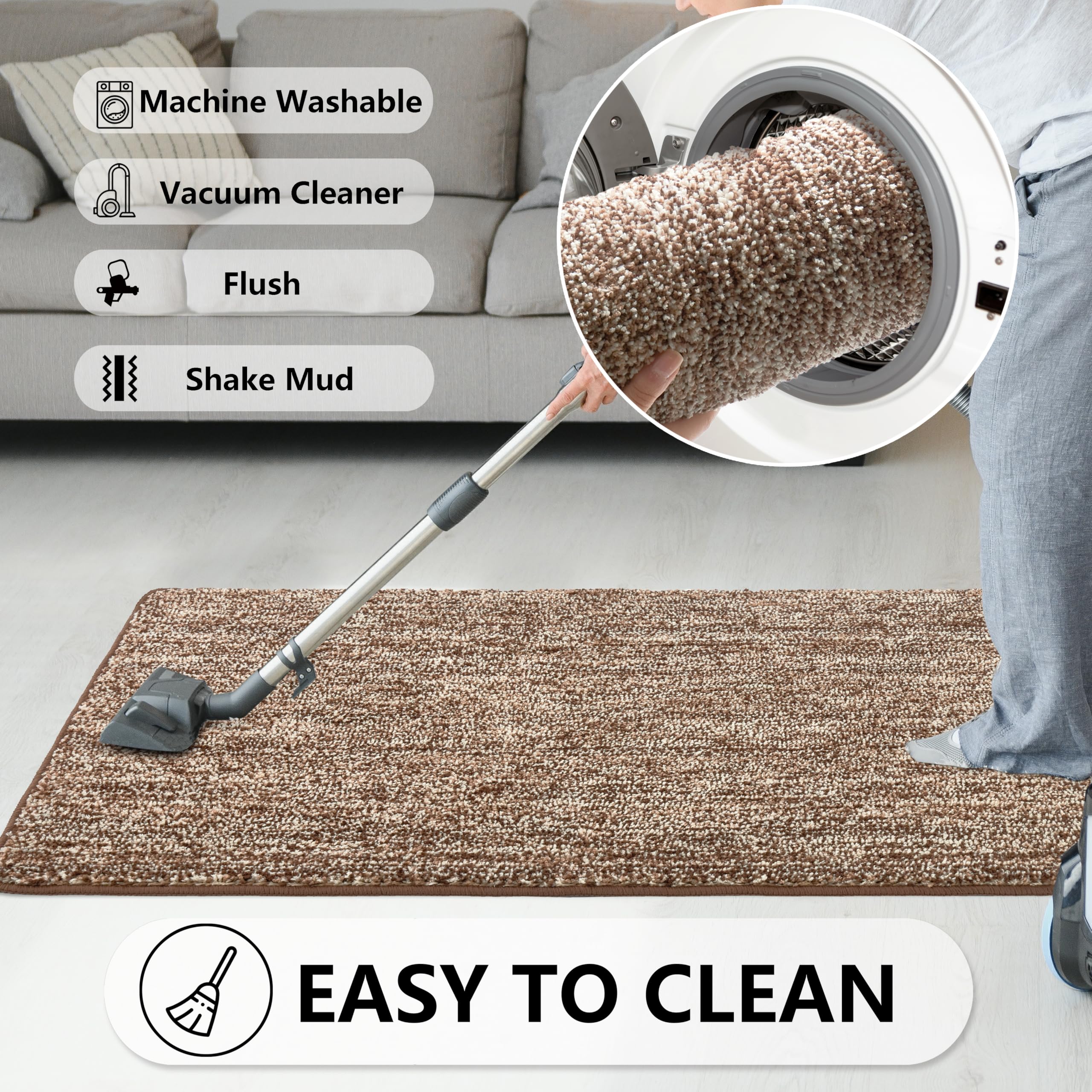 REFETONE Indoor Doormat easy to clean with garden hose