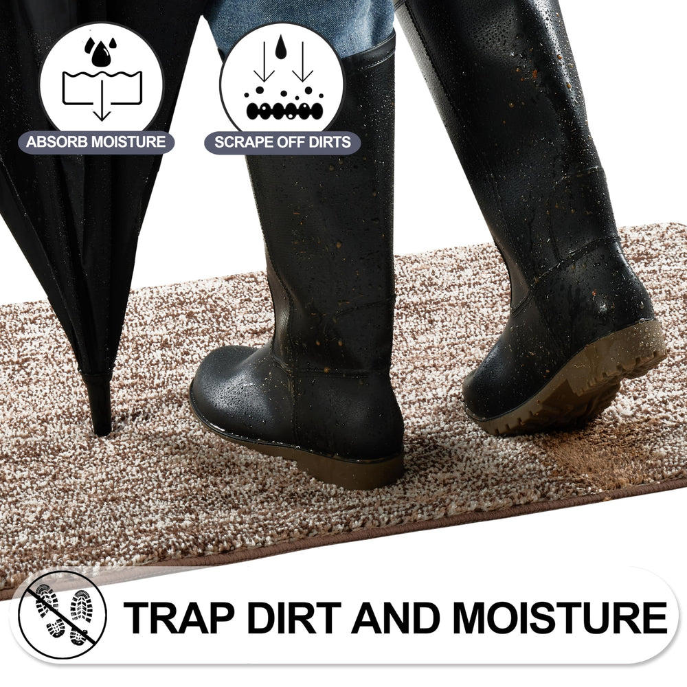 REFETONE Indoor Doormat non-slip rubber backing close-up