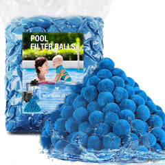 REGMICS Pool Filter Balls 4 lbs, blue colour, front view