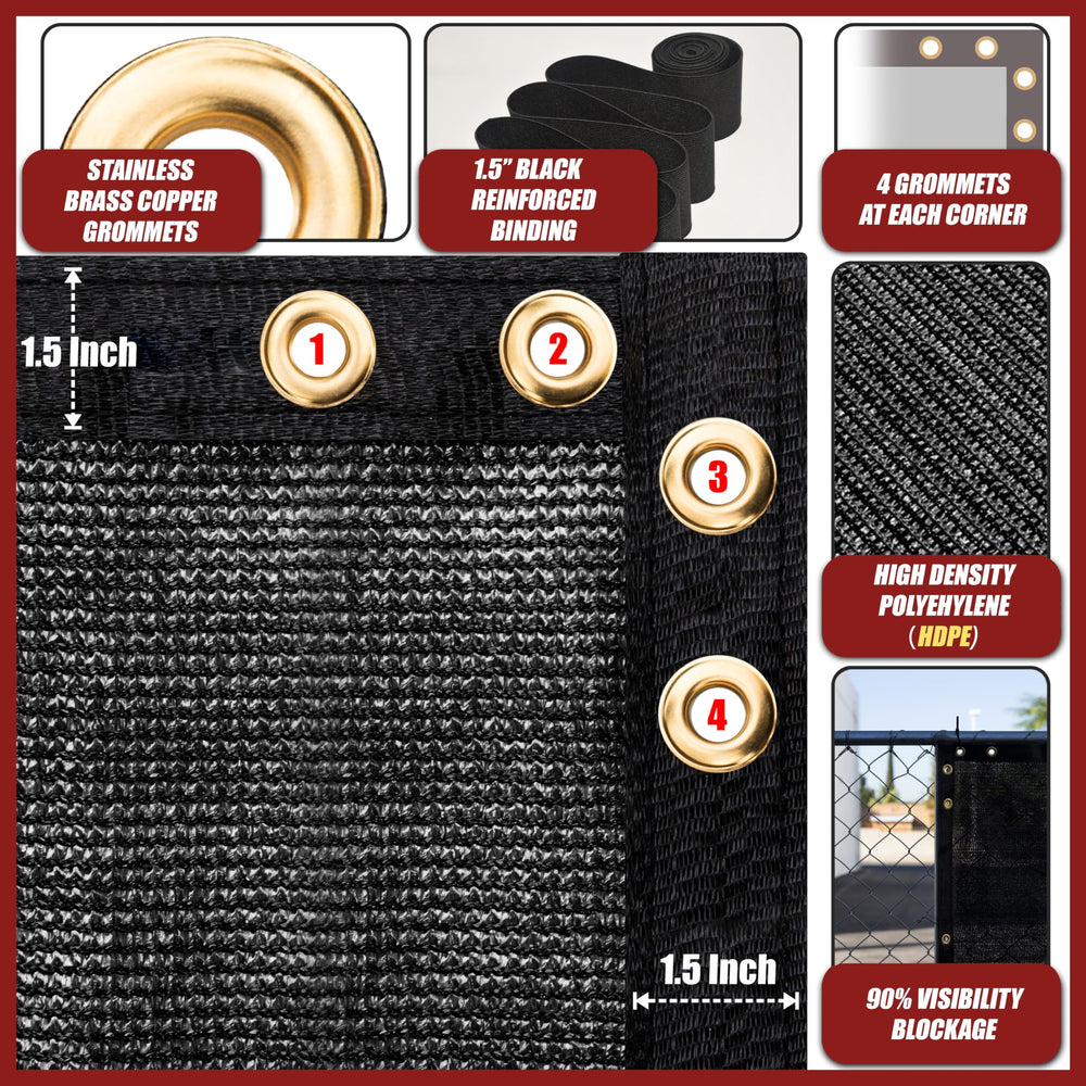 Reinforced edges of Amgo privacy screen