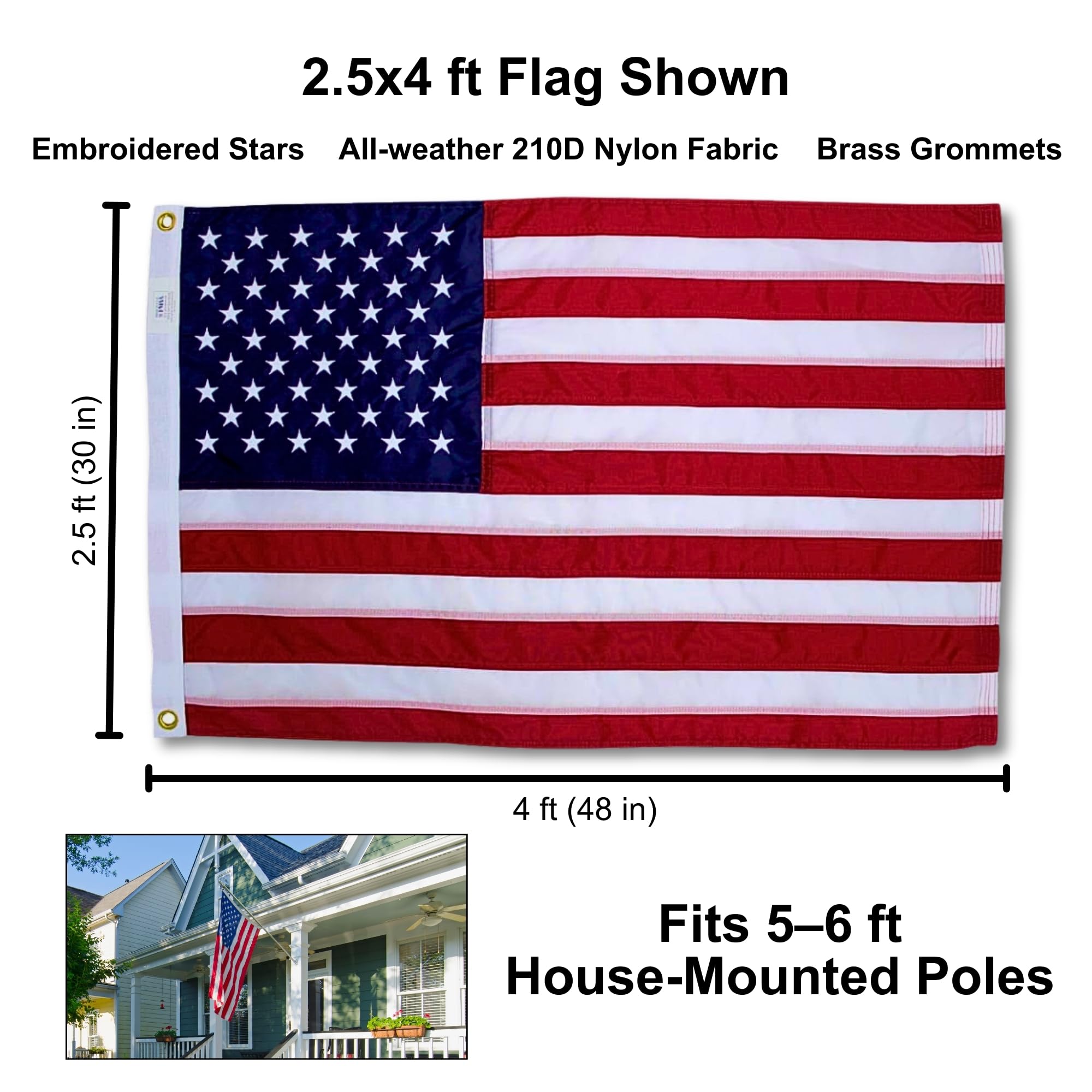 Reinforced fly end of Fine Line Flag
