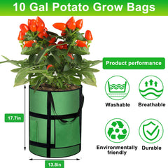 Reinforced handles on MEKOLIFE Potato Grow Bag