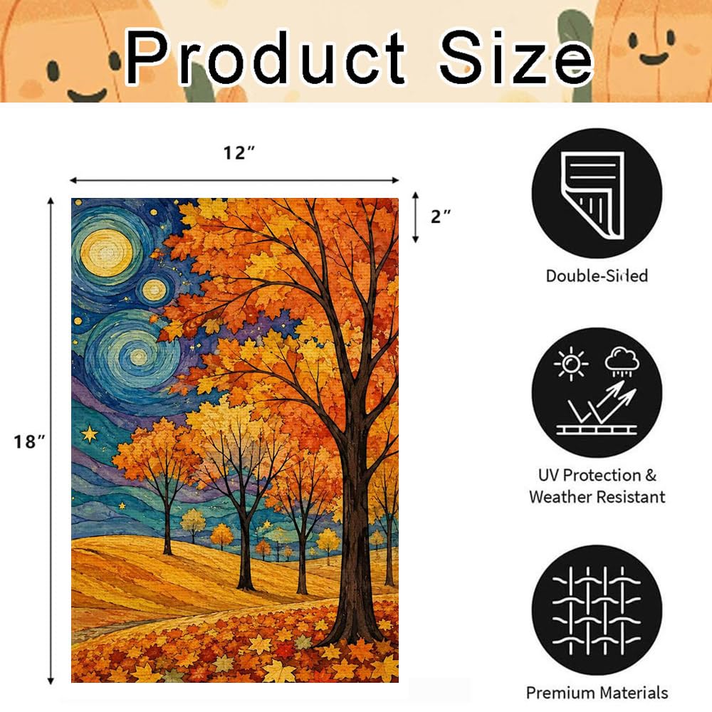 Reinforced stitching on ARGOOGF Fall Garden Flag for durability