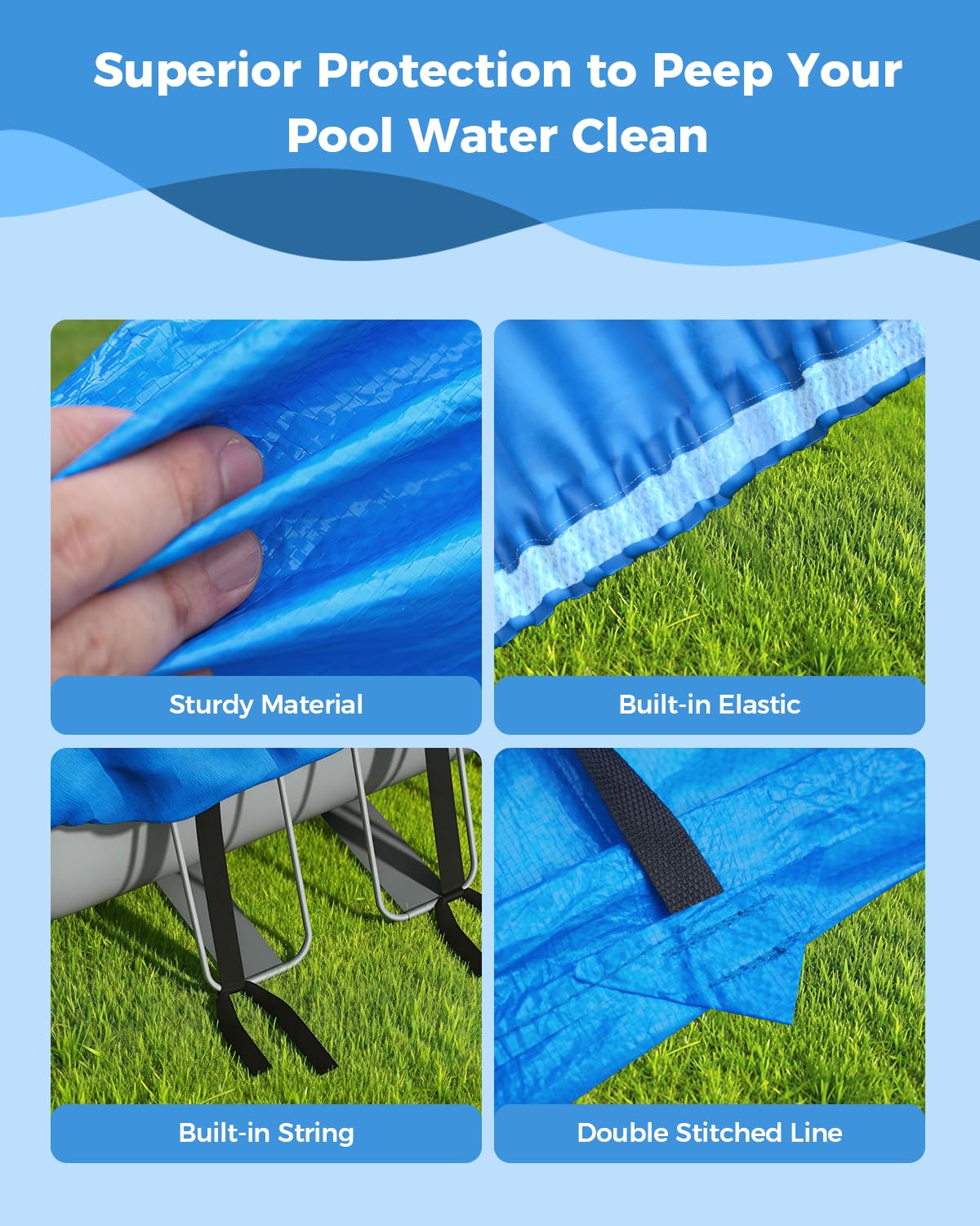 Reinmoson Rectangle Pool Cover 24' x 12' packaging view