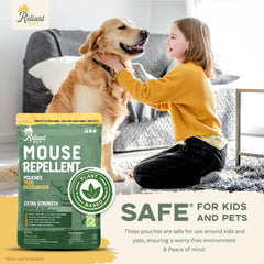 Reliant Pet Mouse Repellent Pouch in a vehicle interior